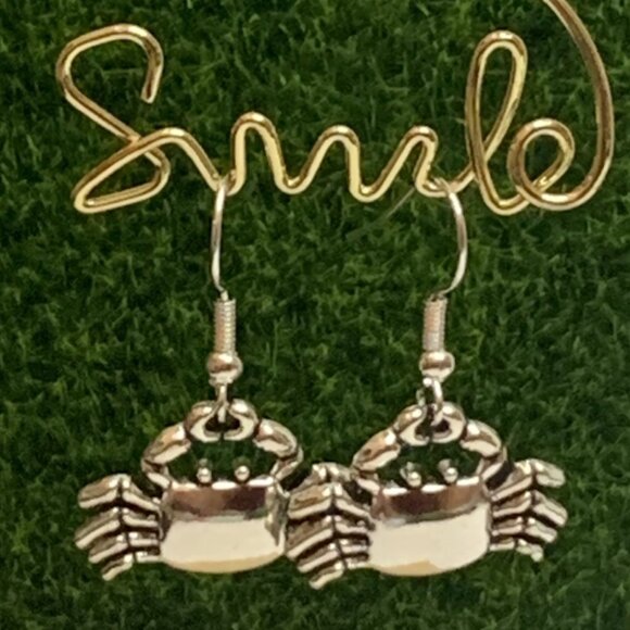Crab Earring, Silly Animal Earring, Gift Idea, Nautical Earring, Seafood Earring - Picture 1 of 5
